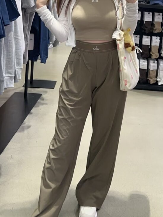 ALO Yoga Pants - 🎄ALO Yoga Suit Up Trouser Olive 🧃(Regular Limited)Wardrobe essentials